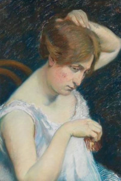 Femme à la barrette by Georges-Daniel de Monfreid,A3(16x12")Poster
