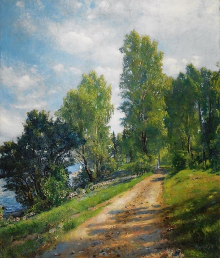 Country Road, Asgardstrand by Hans Heyerdahl,A3(16x12")Poster