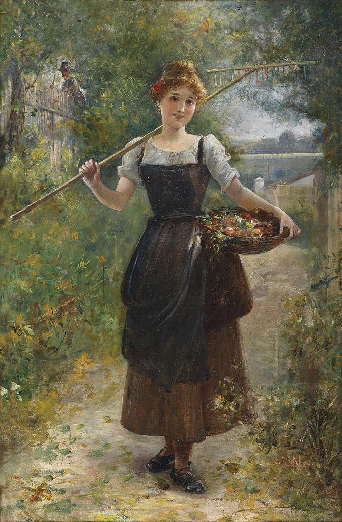 On the way home, vintage artwork by Ernst Nowak, 12x8" (A4) Poster