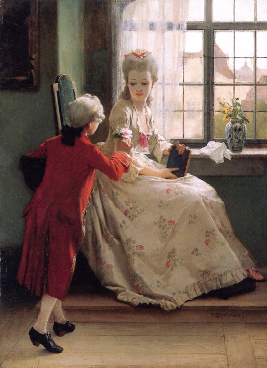 The Young Suitor, vintage artwork by Paul Thumann, 12x8" (A4) Poster