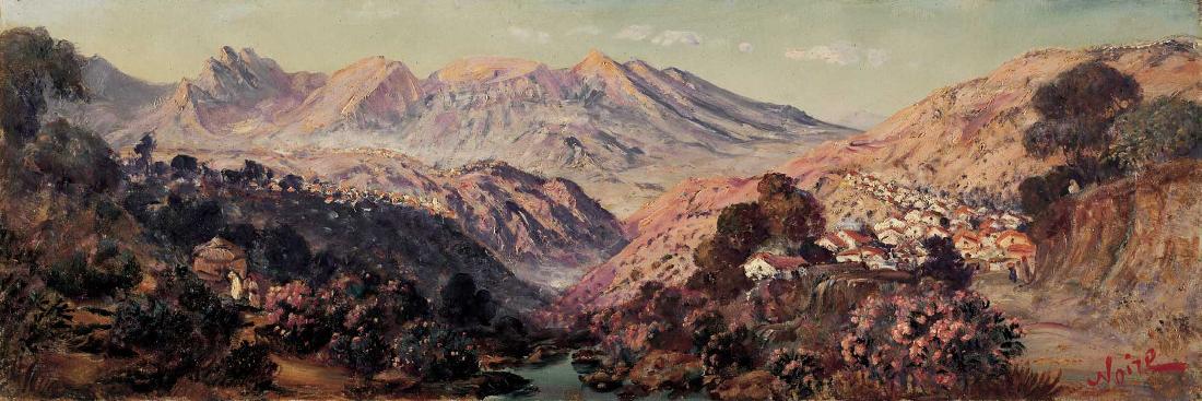 n the Mountains (Village dans les montagnes) by Maxime Noire,A3(16x12")Poster