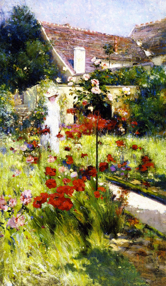 Afternoon, Grez, vintage artwork by Edward Wilbur Dean Hamilton, 12x8" (A4) Poster