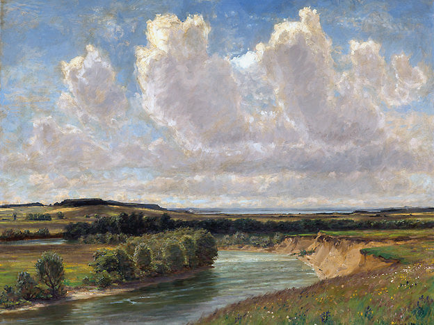 At the Amper, vintage artwork by Johann Stäbli, 12x8" (A4) Poster
