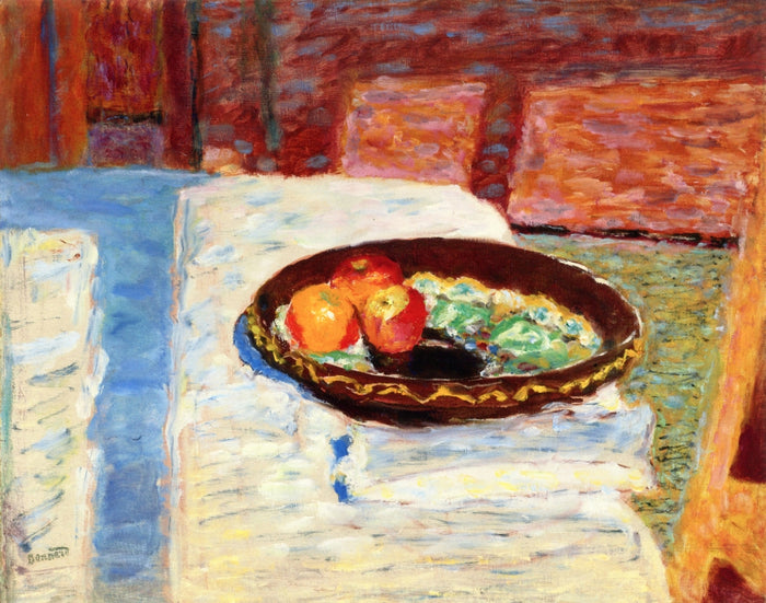 Apples in a Dish on a Tablecloth by Pierre Bonnard,A3(16x12