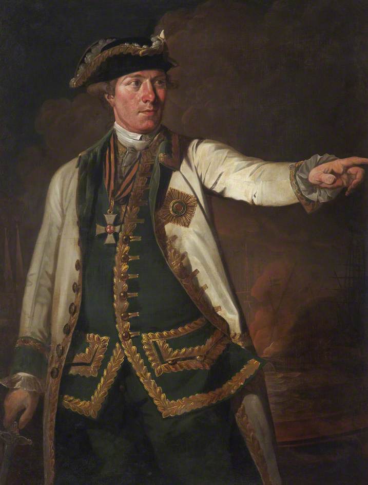 Sir Samuel Greig of Inverkeithing (1736-1788), vintage artwork by Ivan Argunov, 12x8" (A4) Poster