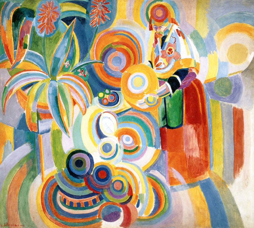 Portuguese Woman, vintage artwork by Robert Delaunay, 12x8" (A4) Poster