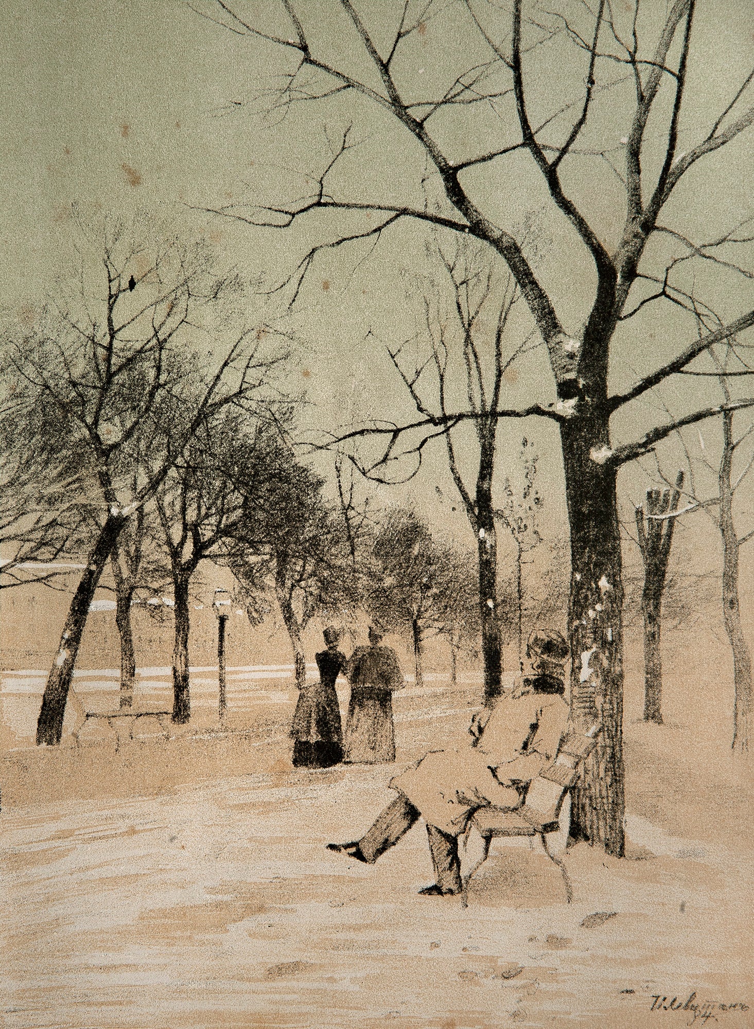 The Boulevard by Isaak Levitan,A3(16x12")Poster