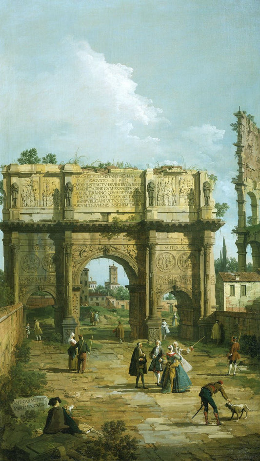 Arch of Constantine, vintage artwork by Canaletto, 12x8" (A4) Poster