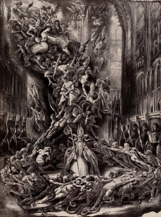 La Ronde du Sabbat, vintage artwork by Louis Boulanger, A3 (16x12") Poster Print