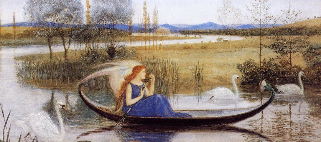 My Soul is an Enchanted Boat..., vintage artwork by Walter Crane, 12x8" (A4) Poster
