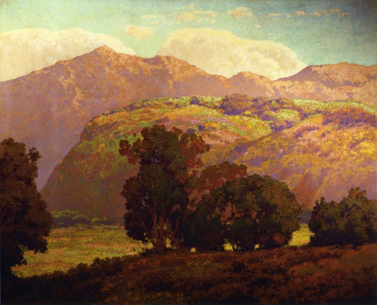 California Hills, vintage artwork by Maurice Braun, 12x8" (A4) Poster