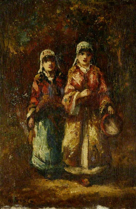 Bohemiennes mendicantes, vintage artwork by Narcisse Dìaz de la Peña, A3 (16x12") Poster Print