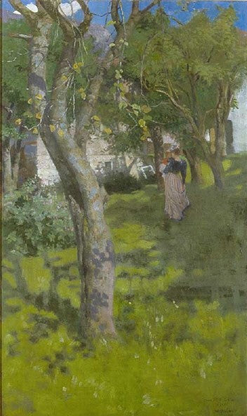 In the Midst of Green, vintage artwork by Wilhelm Balmer, 12x8" (A4) Poster