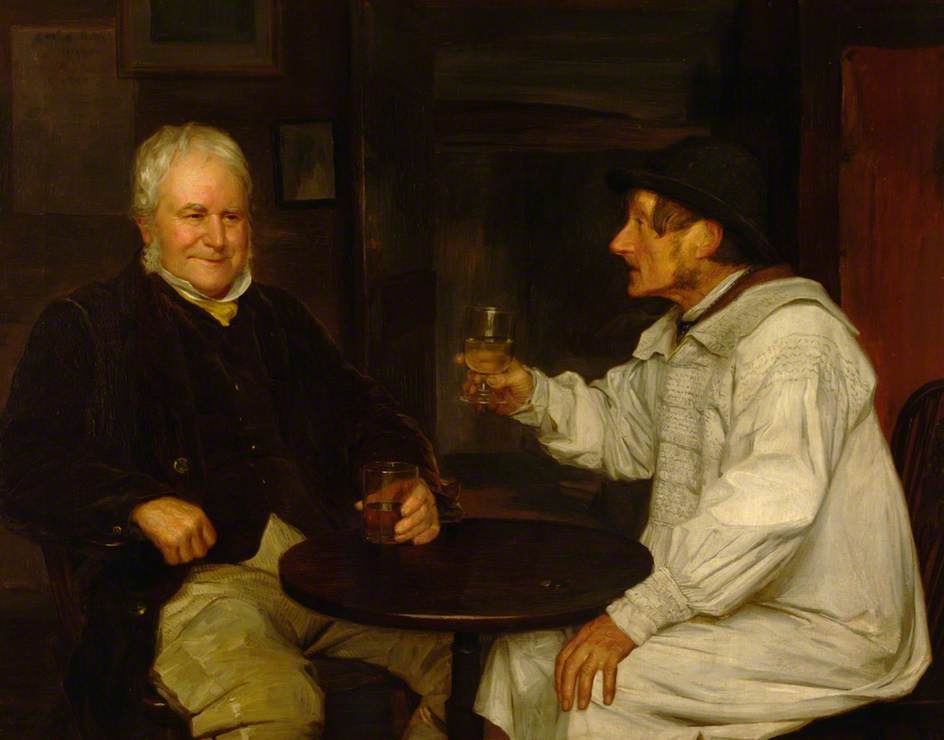 Rival Drinks, vintage artwork by James Hayllar, R.B.A., 12x8" (A4) Poster