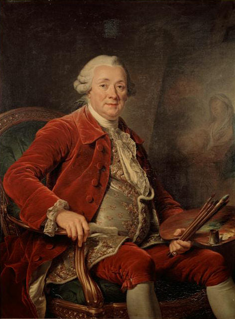 Portrait of Charles-Amedee-Philippe van Loo, vintage artwork by Adelaïde Labille-Guiard, 12x8" (A4) Poster