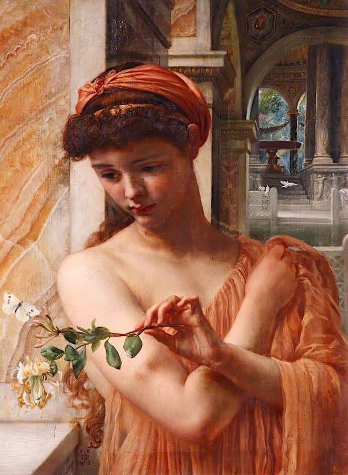 Psyche in the temple of love, vintage artwork by Sir Edward John Poynter, 12x8" (A4) Poster
