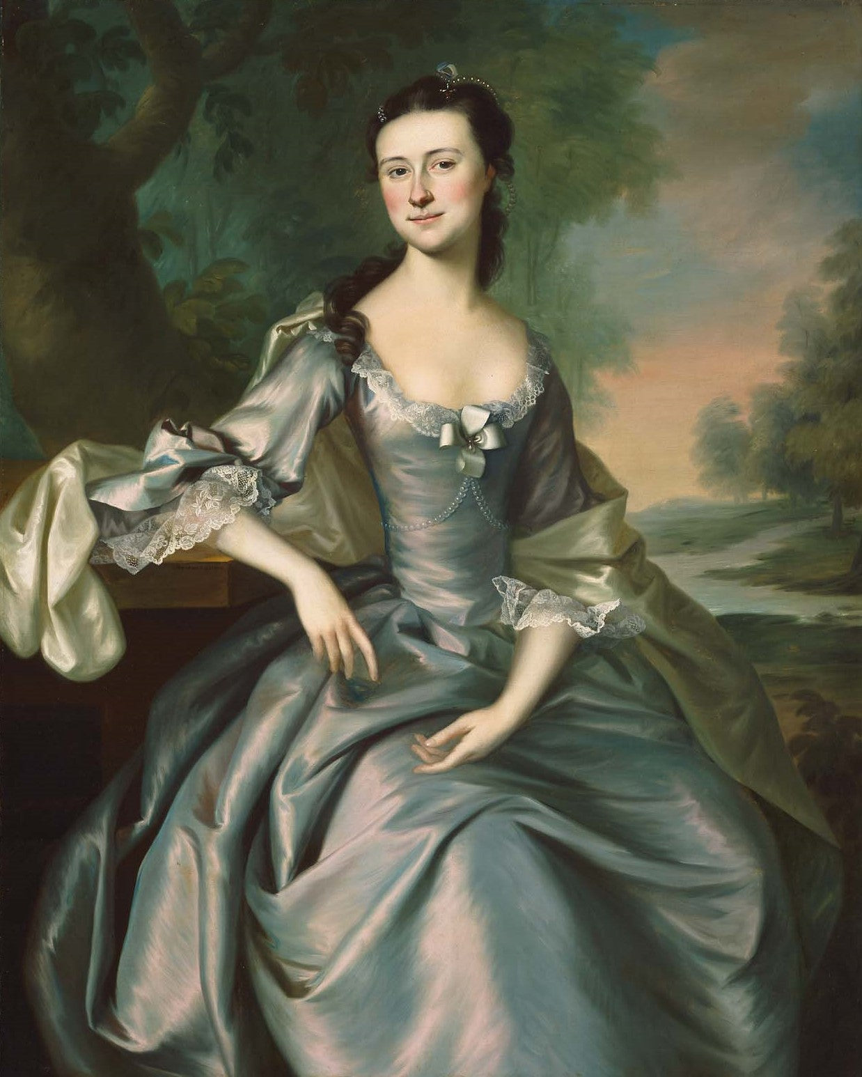 Susan Apthorp (Mrs. Thomas Bulfinch), vintage artwork by Joseph Blackburn, 12x8" (A4) Poster