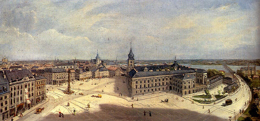Views of Warsaw  2 of 2, vintage artwork by Cheslas Bois Jankowski, 12x8" (A4) Poster
