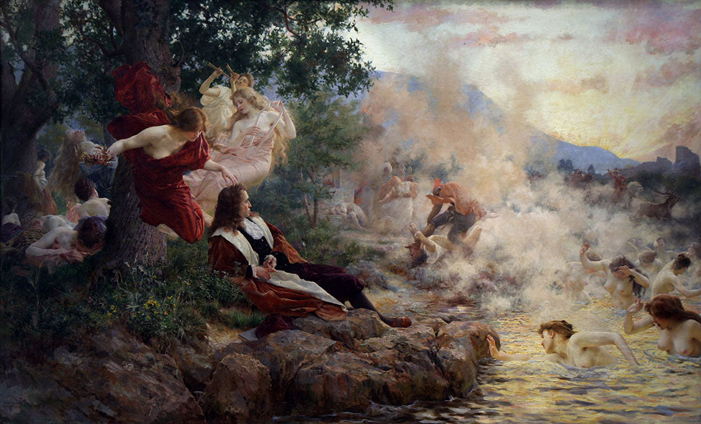 Gundulic's Dream by Vlaho Bukovac,A3(16x12")Poster