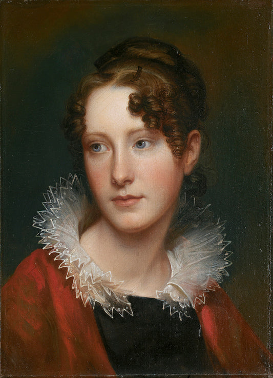 Portrait of Rosalba Peale, vintage artwork by Rembrandt Peale, 12x8" (A4) Poster