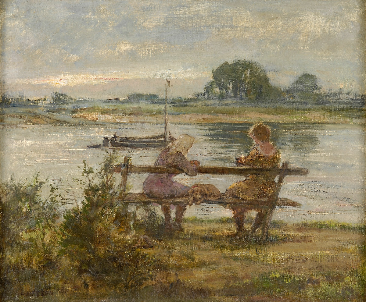 An idyllic place, vintage artwork by Leo Nyssen, 12x8" (A4) Poster
