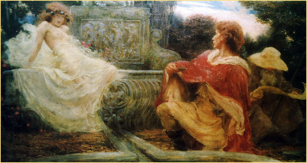 Spirit of the Fountain, vintage artwork by Herbert James Draper, 12x8" (A4) Poster