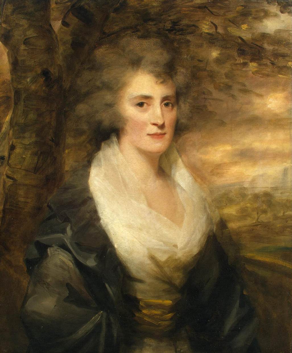 Portrait of Mrs E. Bethune, vintage artwork by Sir Henry Raeburn, R.A., P.R.S.A., 12x8" (A4) Poster