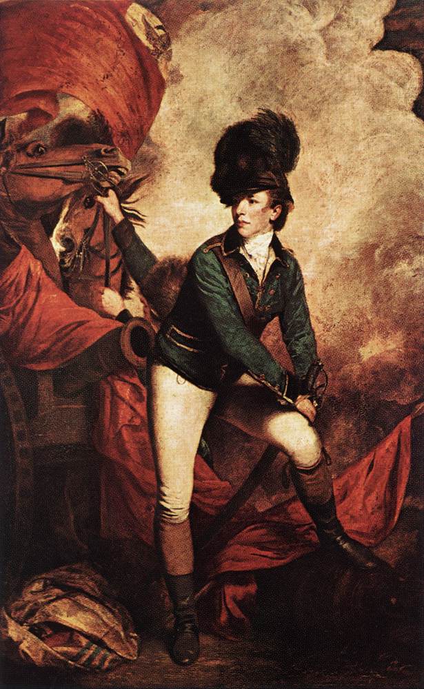 Colonel Banastre Tarleton, vintage artwork by Sir Joshua Reynolds, 12x8" (A4) Poster