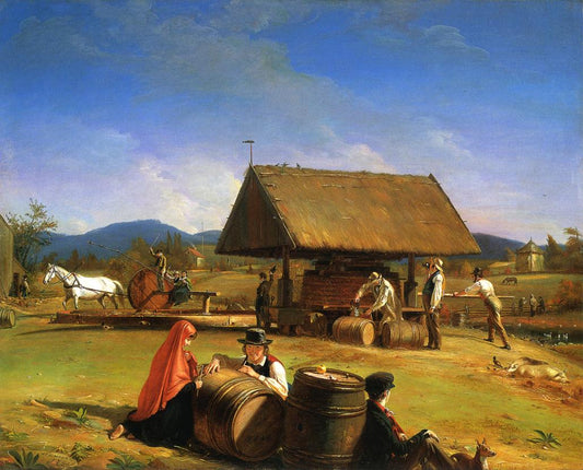 Cider Making, vintage artwork by William Sidney Mount, A3 (16x12") Poster Print