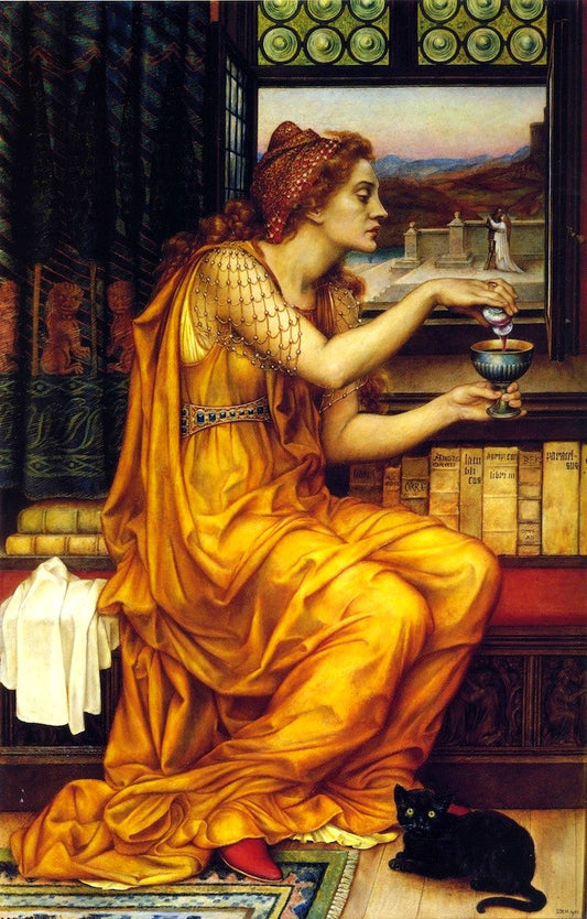 The Love Potion, vintage artwork by Evelyn de Morgan, 12x8" (A4) Poster
