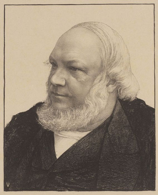 Portrait of Dr. Jac. Moleschott, vintage artwork by Jan Veth, 12x8" (A4) Poster