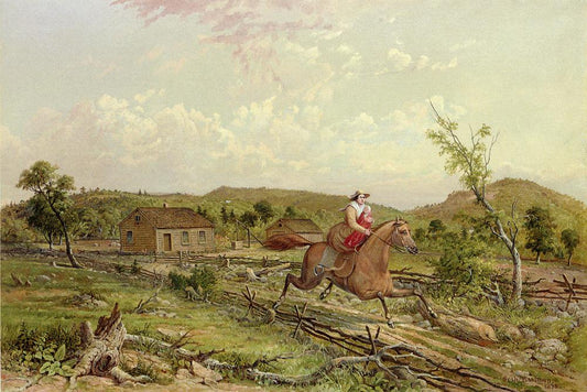 The Escape, vintage artwork by Seth Eastman, A3 (16x12") Poster Print