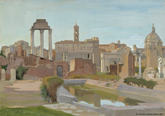 Roman Forum, vintage artwork by Eero Järnefelt, 12x8" (A4) Poster