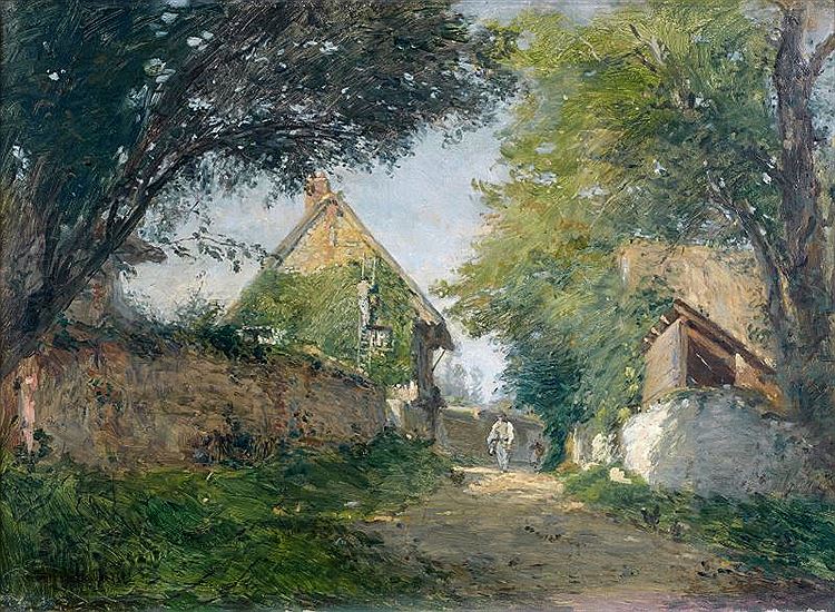 Honfleur Alley, vintage artwork by Adolphe Felix Cals, A3 (16x12") Poster Print
