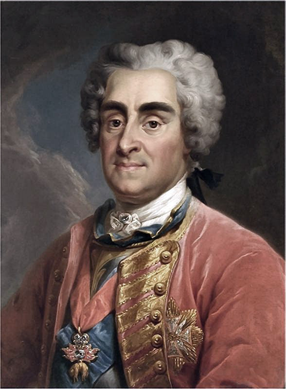 Portrait of Augustus II the Strong, vintage artwork by Marcello Bacciarelli, 12x8" (A4) Poster