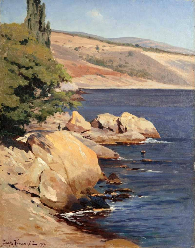 Crimea, vintage artwork by Iosif Krachkovsky, 12x8" (A4) Poster