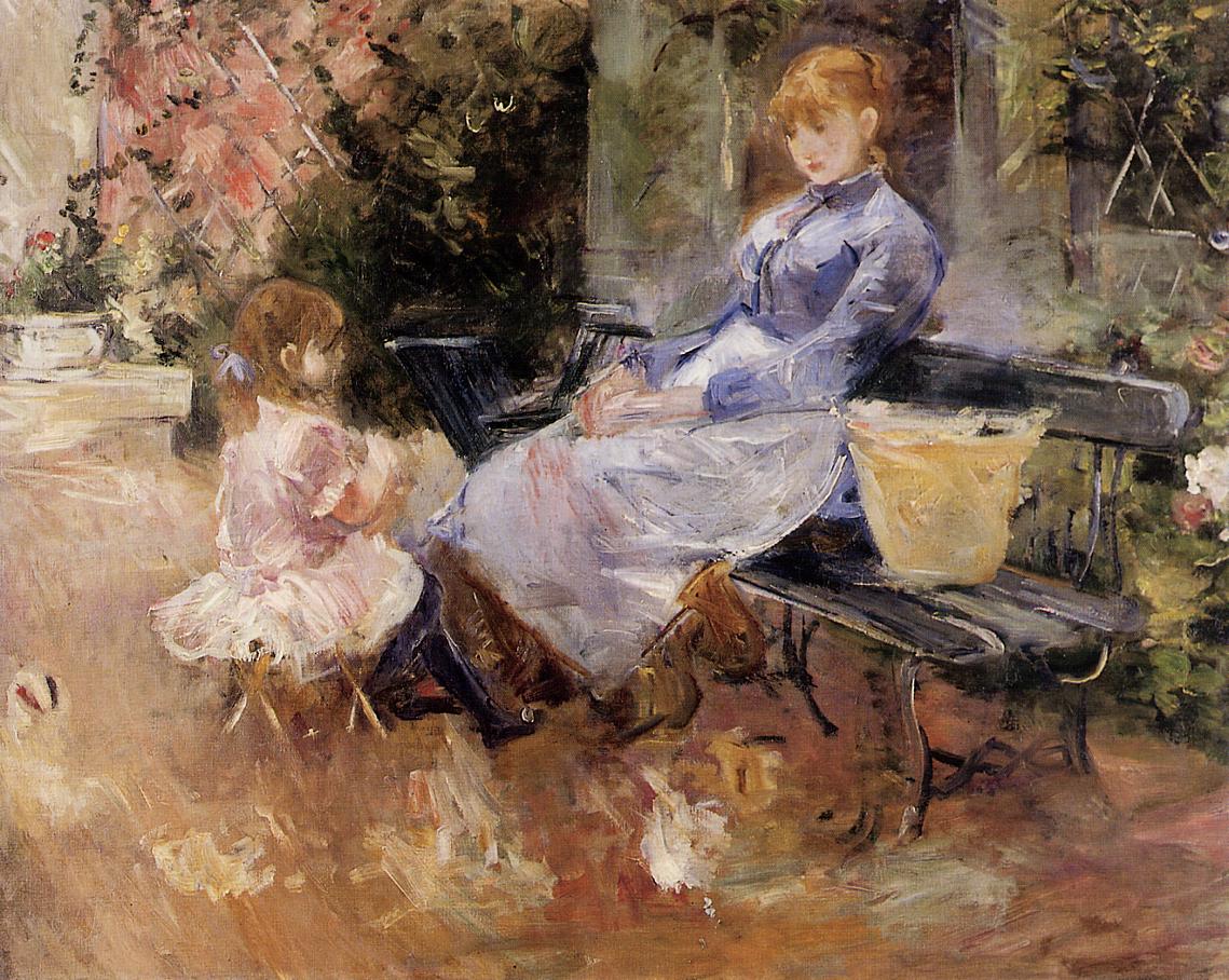The Fable, vintage artwork by Berthe Morisot, 12x8" (A4) Poster