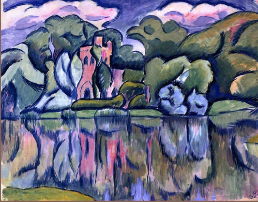 A Lake by Vladimir Baranoff-Rossine,16x12(A3) Poster