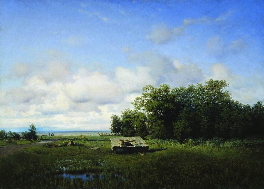 The Outskirts of Moscow, vintage artwork by Petr Sukhodolsky, 12x8" (A4) Poster