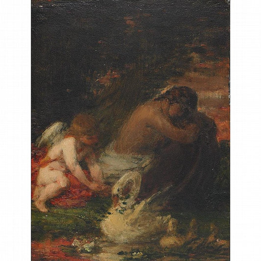 Regrets (study), vintage artwork by William P. Babcock, 12x8" (A4) Poster