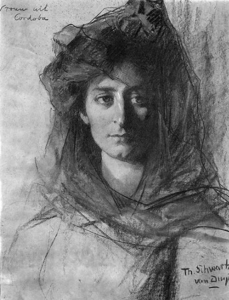 Woman from Cordoba by Therese Schwartze,A3(16x12")Poster