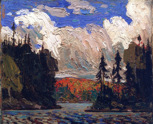 Black Spruce in Autumn, vintage artwork by Tom Thomson, 12x8" (A4) Poster