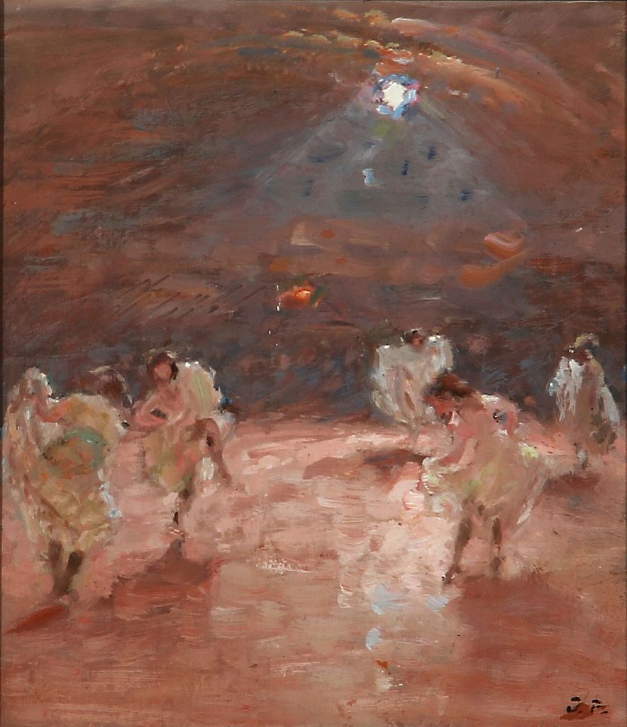 Can-can dancers in Paris by Julius Paulsen,A3(16x12")Poster