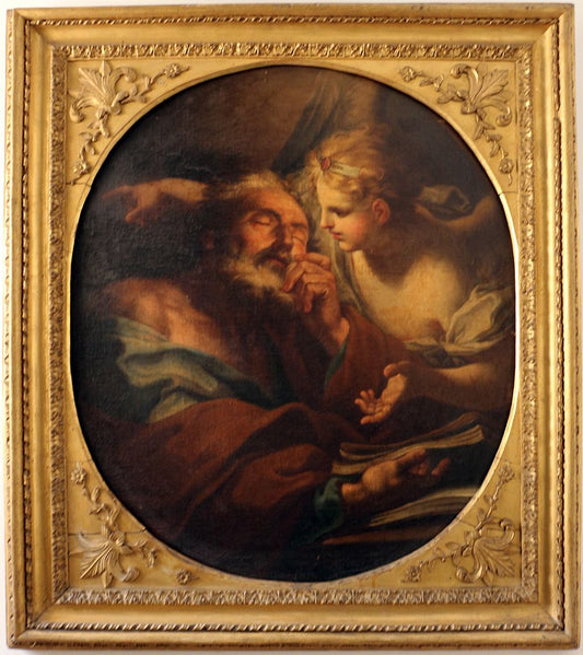 Dream of St. Joseph, vintage artwork by Sebastiano Conca, 12x8" (A4) Poster
