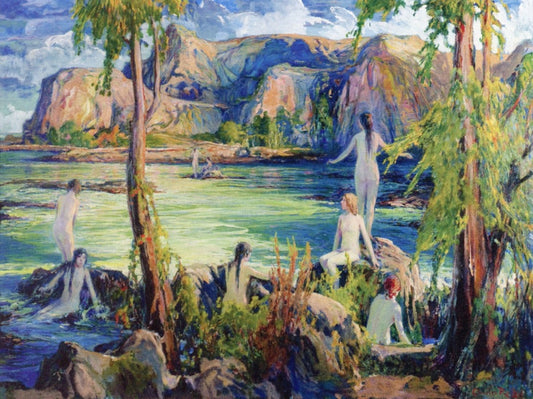 Nymphs of the Sea by Charles Reiffel,A3(16x12")Poster