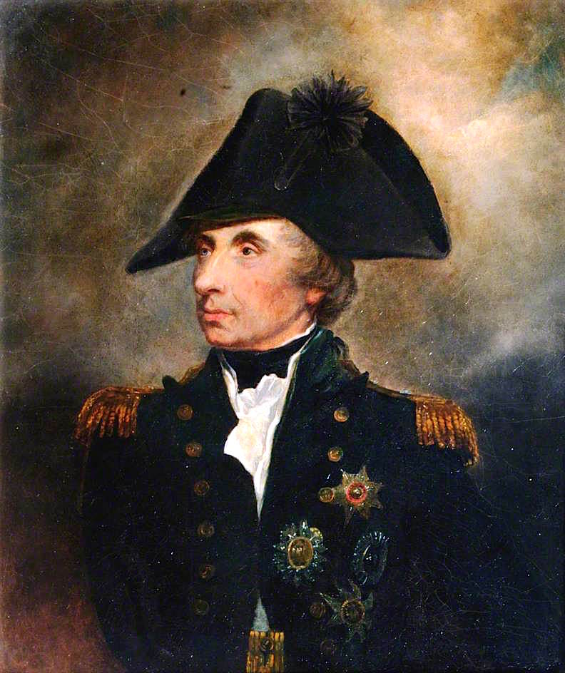 Lord Nelson (sketch), vintage artwork by Arthur William Devis, 12x8" (A4) Poster
