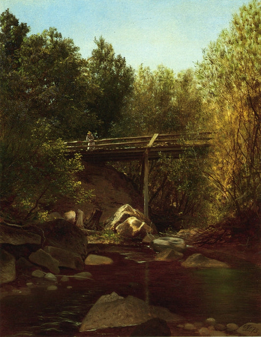 West Cornwall, Connecticut, vintage artwork by David Johnson, 12x8" (A4) Poster