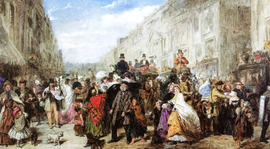Noon - Regent Street, vintage artwork by William Powell Frith, A3 (16x12") Poster Print