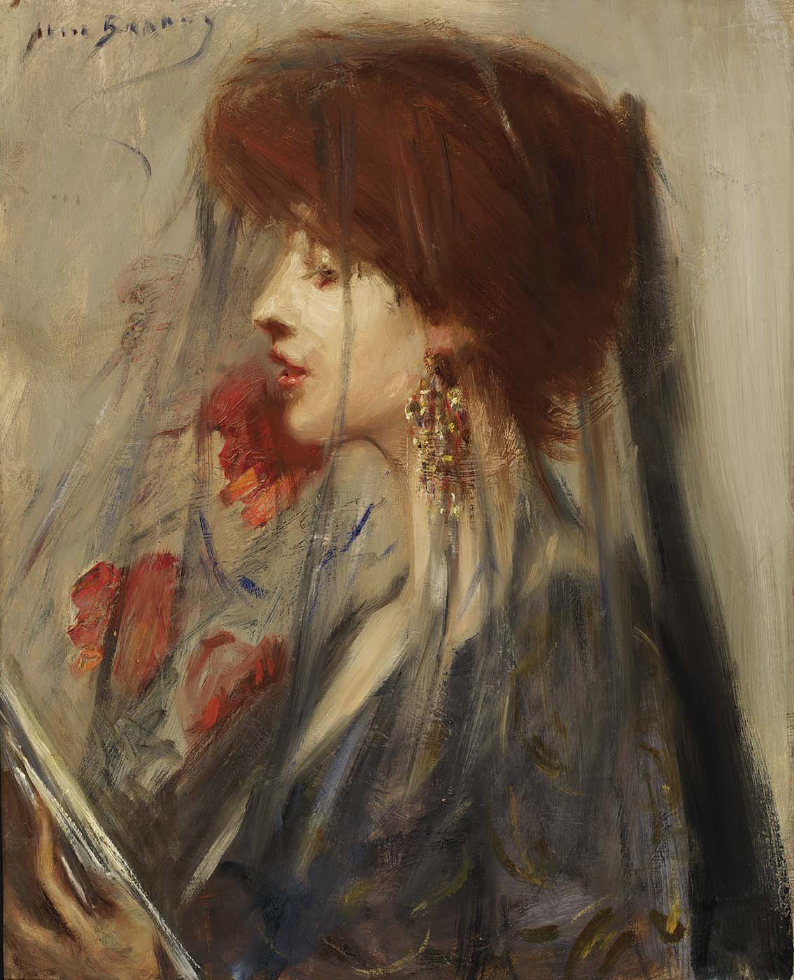 Dream Book, vintage artwork by Alice Pike Barney, 12x8" (A4) Poster
