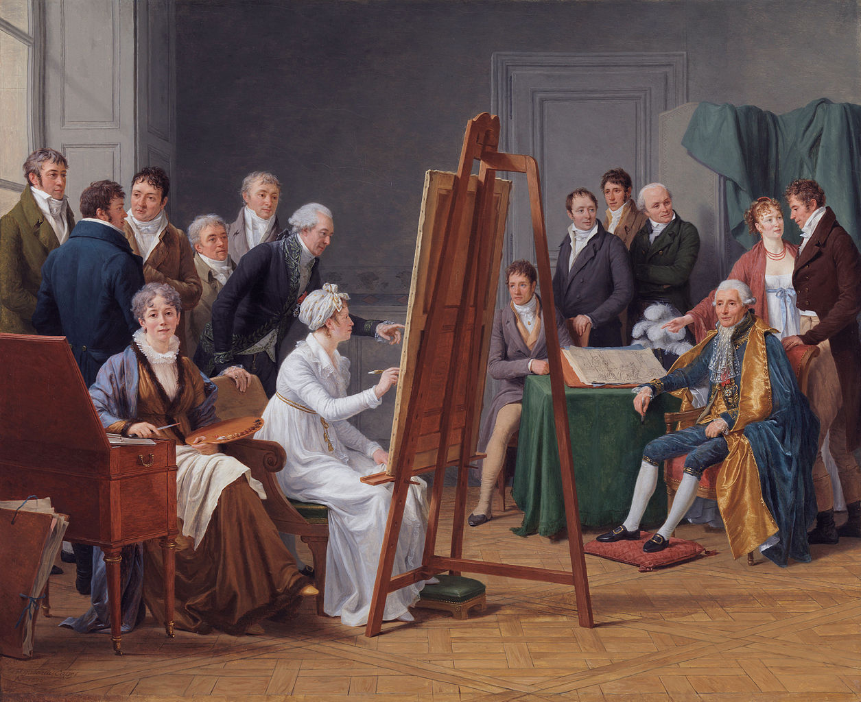The Atelier of Madame Vincent, vintage artwork by Marie-Gabrielle Capet, 12x8" (A4) Poster